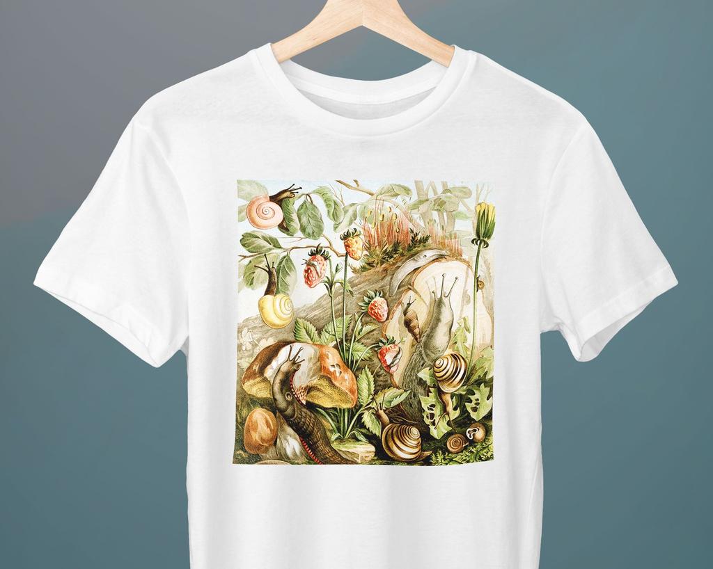 Pulmonata, H. Morin Painting, Unisex T-Shirt, Naturalism, Snails, Art T-Shirt, Gift for Her, Gift for Him, Art Lover Gift