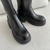 Desire Rose Women Platform Long Boots With Belt Decoration Leather Boots