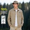 Jeep Herren Langarm Casual Hemd aus reiner Baumwolle