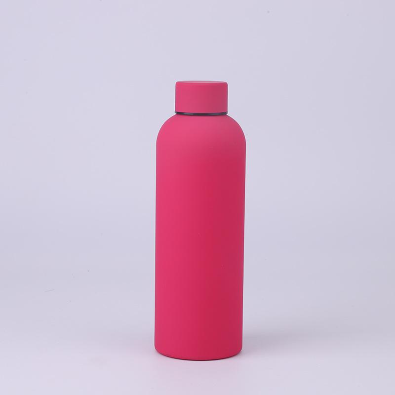 750ml Insulated Bottle Solid Color Stainless Steel Jug with Lid Large Capacity Ice Coffee Cup Portable for Driving Travel Home
