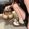 Soft Leather Platform Half Slippers Women's Wear New Spring and Autumn Mary Jane Women's Shoes Small Leather Shoes Women's Single Shoes