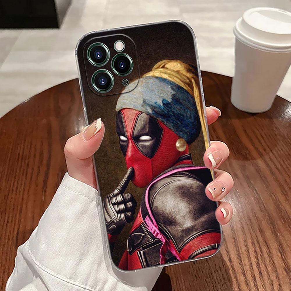 Marvel Oil Painting Transparent Phone Case For iPhone 17 Pro Max 17E 11 12 13 14 15 16 Pro Max Plus 17 Air 16E 7 XS Soft Cover