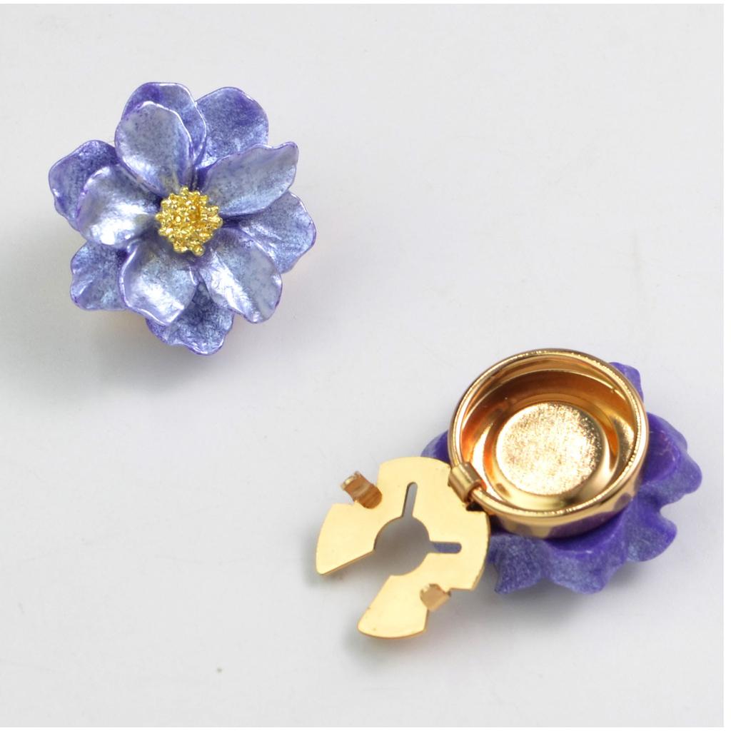 Decorative Shirt Button Covers Pearlized Flower Shape Cufflinks Clip For Shirt Jackets Dress Costume Uniform Decoration