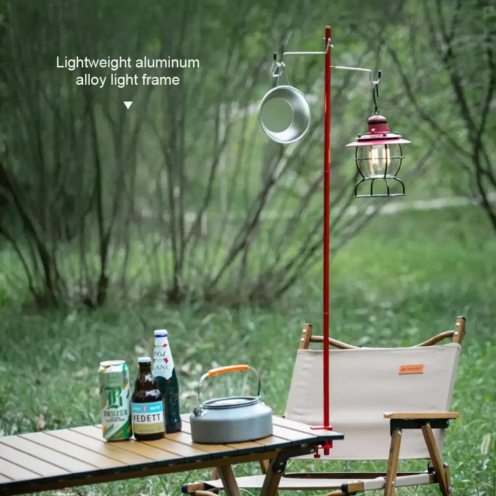 Camping Lantern Stand Tabletop Detachable Lantern Hangers Portable Light Holder Lighting Brackets Tourist Hiking Equipment