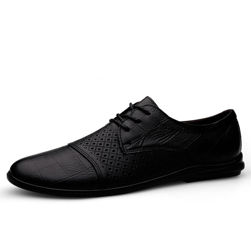 Luxury Genuine Leather Men Shoes Comfy Formal Men Shoes Moccasins Italian Breathable Men Driving Shoes Hollow Out Driving Shoes