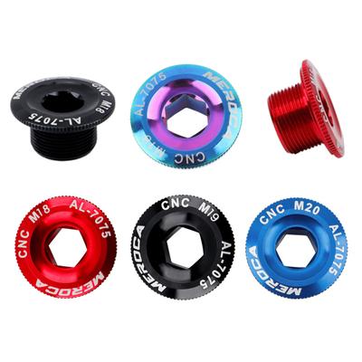 MTB Aluminum Alloy CNC Screw Mountain Bike Crank Cover Screws M18/M20 Bolt