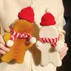 8Pcs Christmas Miniature Santa Scarf Stuffed Bear Multifunctional Xmas Decoration for Wine Bottles Pets Crafts
