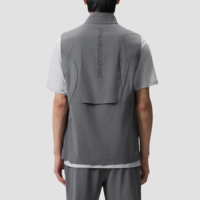 Saucony Breathable Sleeveless Half High Collar Zipper Outdoor Sports Casual Vest Men vest SR2260VT02T-GR006