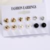 Women's Tassel and Pearl Crystal Stud Earring Set