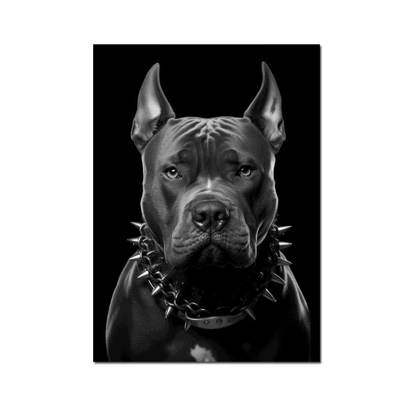 

Модный черный доберман, собака, лев с пистолетом, постер, холст, картина, роскошное животное, настенная роспись для гостиной, домашний декор 20*40cm No Frame