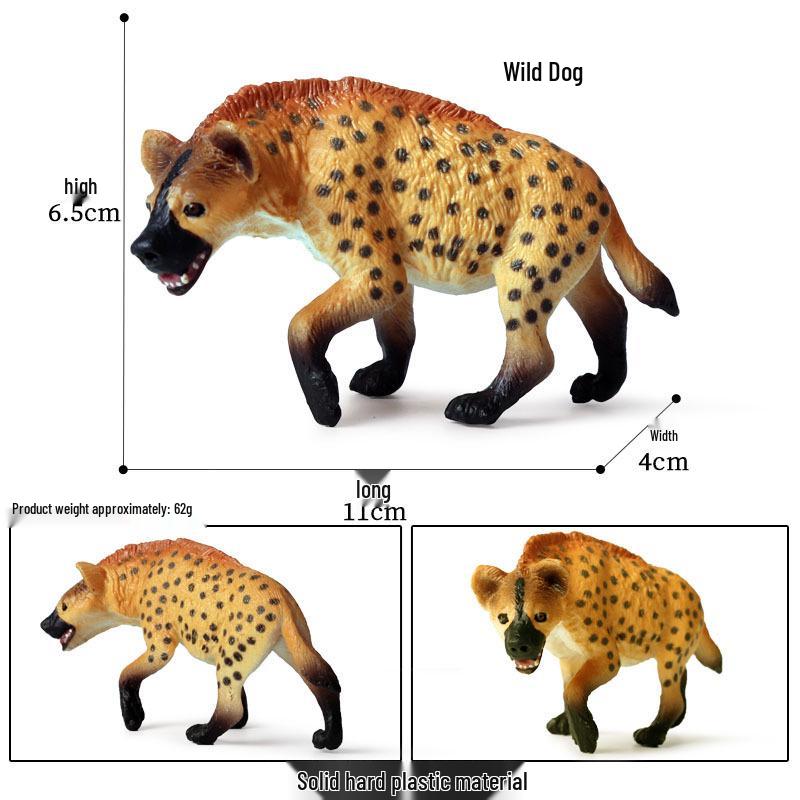 Children s African Spotted Hyena and Aardwolf Toy Model