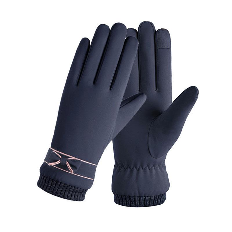 Wintertime Women Touchscreen Gloves New Warmer Thermal Fleece Lined Guantes Full Finger Mittens Waterproof Motorbike Glove