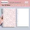Fresh Floral B5 Loose-Leaf Notebook: Stylish for Instagram, Comfortable Design, Ideal for Students, Simple Spiral Binding.