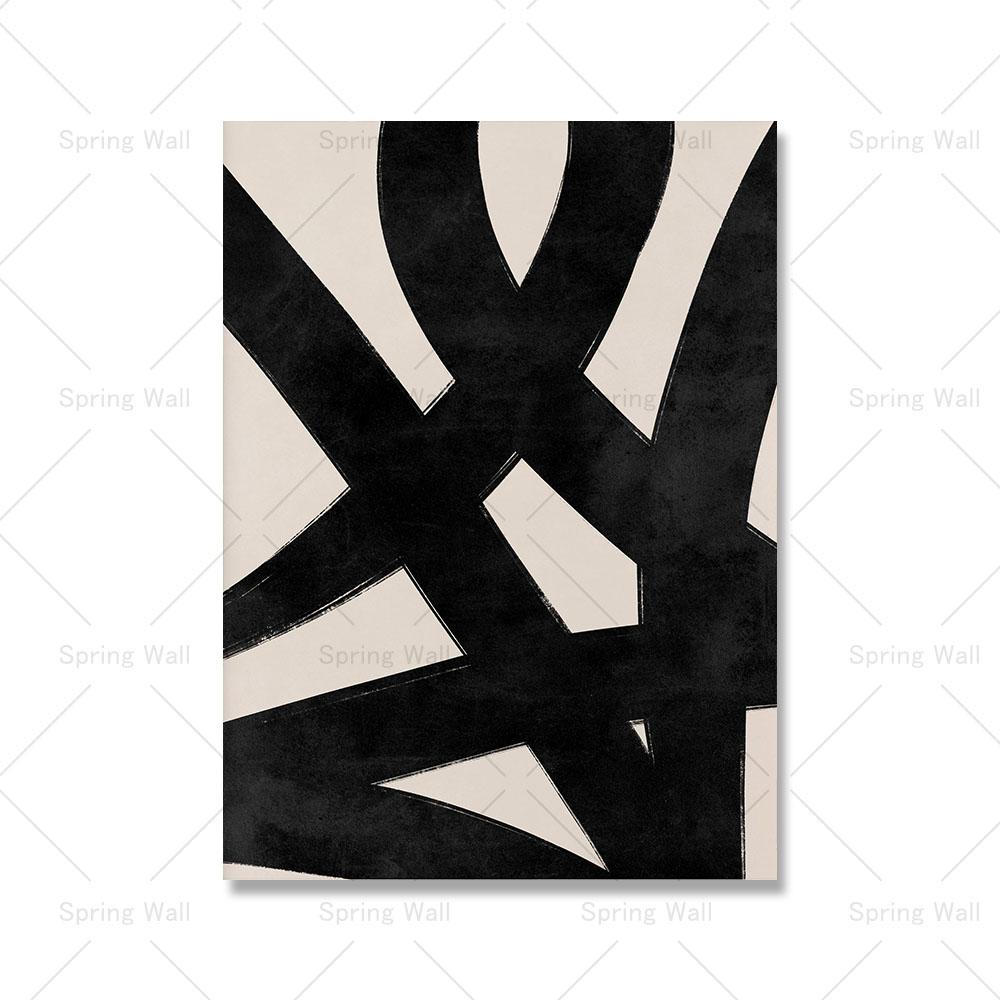 

Modern Poster Abstract Art Prints Canvas Painting Black White Art Print Line Art Minimal Wall Picture For Living Room Home Decor 21x30cm No Framed