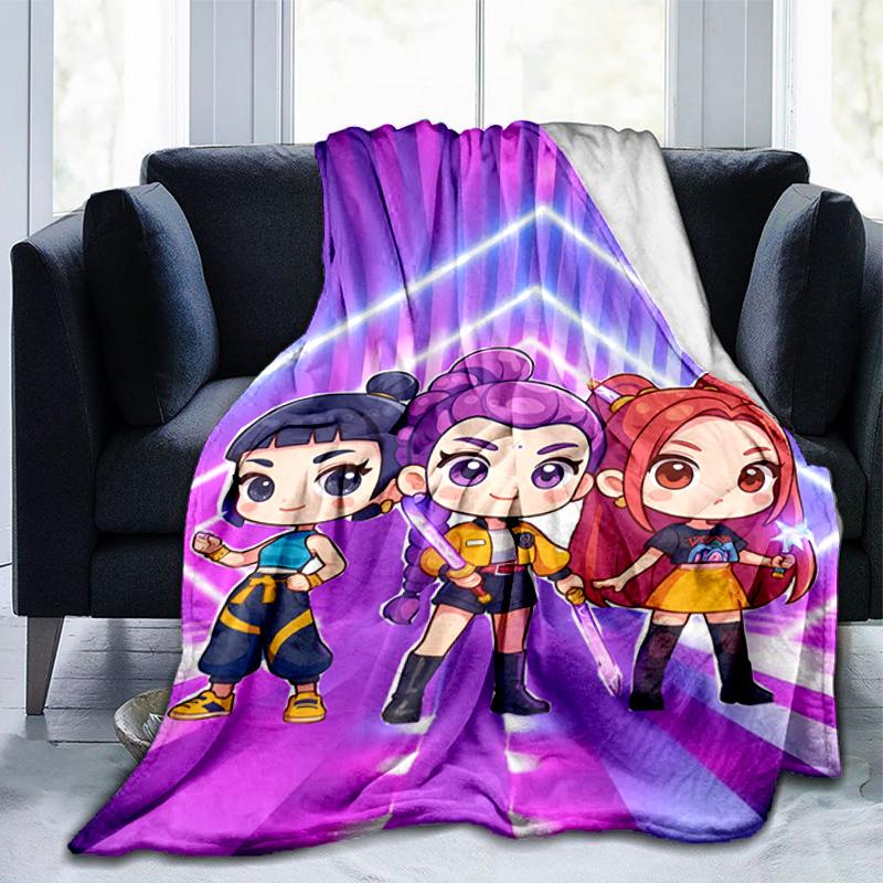 Kpop Demon Hunters: Starlight Adventure Blanket Suitable for Sofas, Beds, Offices, And Camping - Perfect Gift for Halloween Christmas