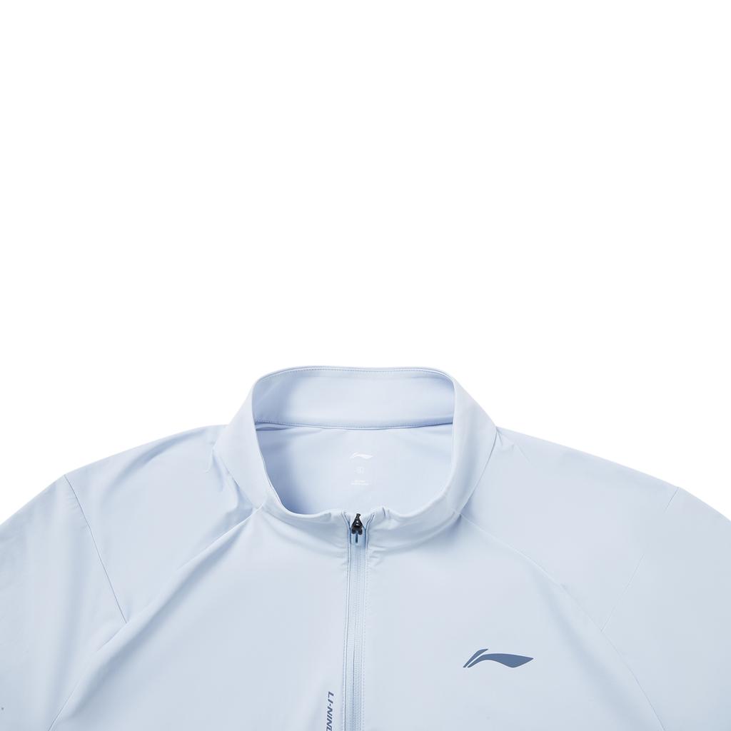 Li Ning Fitness Series Stand Collar Letter Zipper Breathable UV Protection Sun Protection Jacket Men Jackets AFDWJ65-3