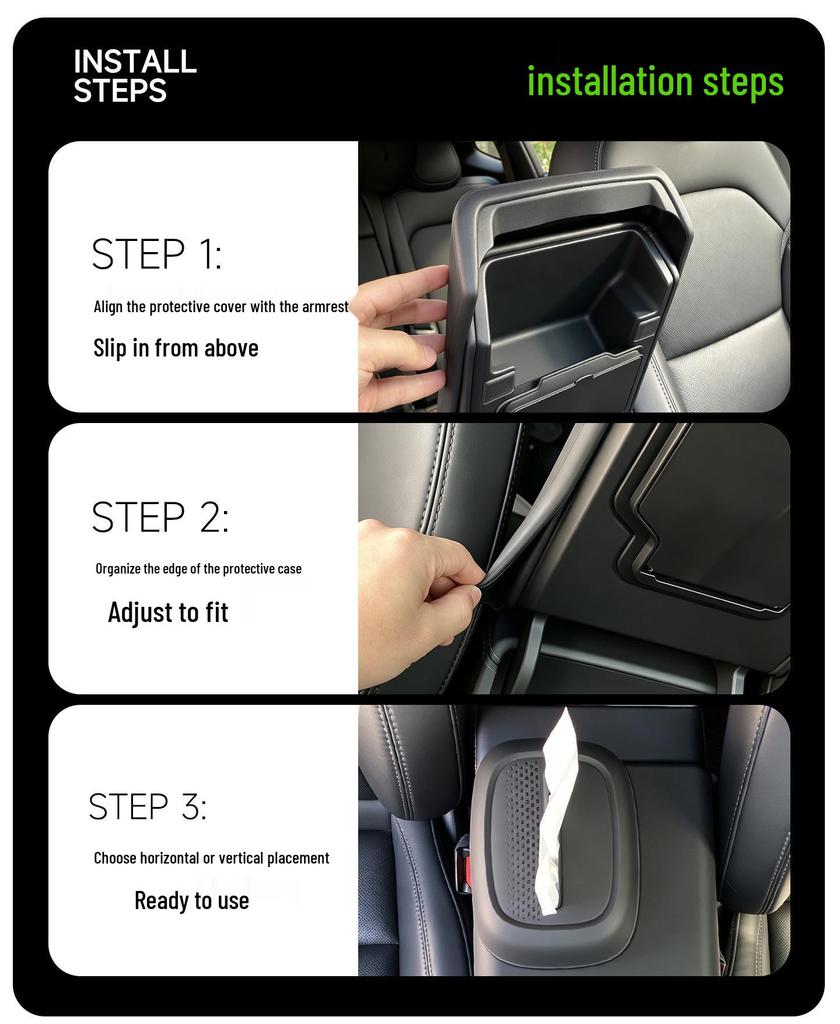 Tesla Model Y/YL/3 Armrest Box and Tissue Cover Accessories