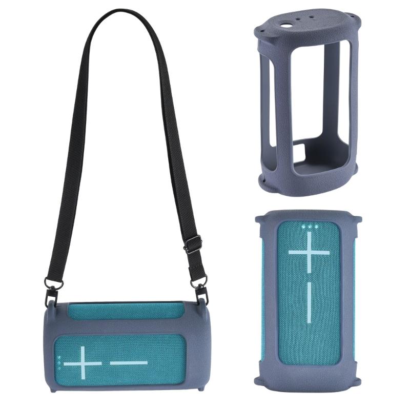 Silikonhülle für EVERBOOM Drahtlosen Bluetooth-kompatiblen Tragbaren Lautsprecher Abdeckung mit Verstellbaren Schultergurten