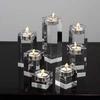 Crystal Cube 3d Laser Engraving Crystal Glass Cube 3d Laser Engraved Candle Holder
