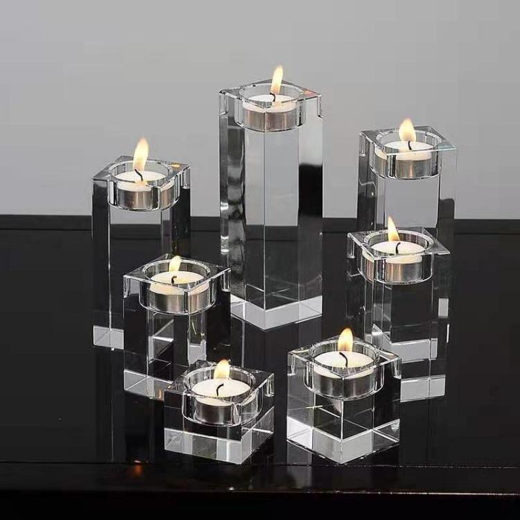 Crystal Cube 3d Laser Engraving Crystal Glass Cube 3d Laser Engraved Candle Holder