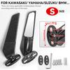 Para KAWASAKI NINJA 300 250 400 650 H2 H4 Motocicleta Modificada 2PCS Espelhos Retrovisores CNC Asa de Vento Rotativo Ajustável Lateral