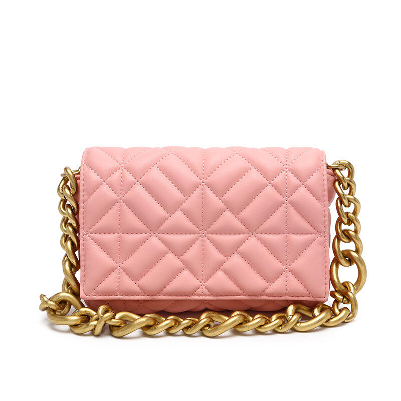 Fashion Women Shoulder Bags New Lingge Fashion Small Fragrant Style Thick Chain Korean Leisure Versatile Outdoor Handheld Bags