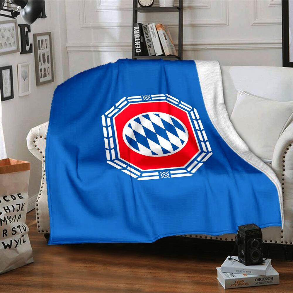 Golden Bayern Munich Emblem Blanket Comfortable Perfect for Chair Office Chair Office for All Occasions Stylish Decor Birthday Christmas Gift Blanket