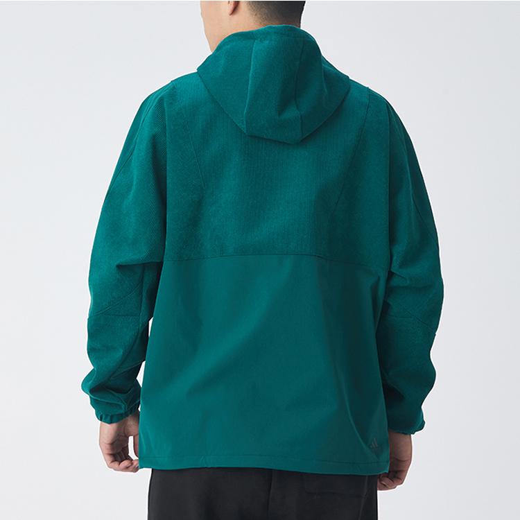 Adidas Urban Anorak Warm Logo Casual Windproof Hooded Jacket Men Outerwear Green GM4452