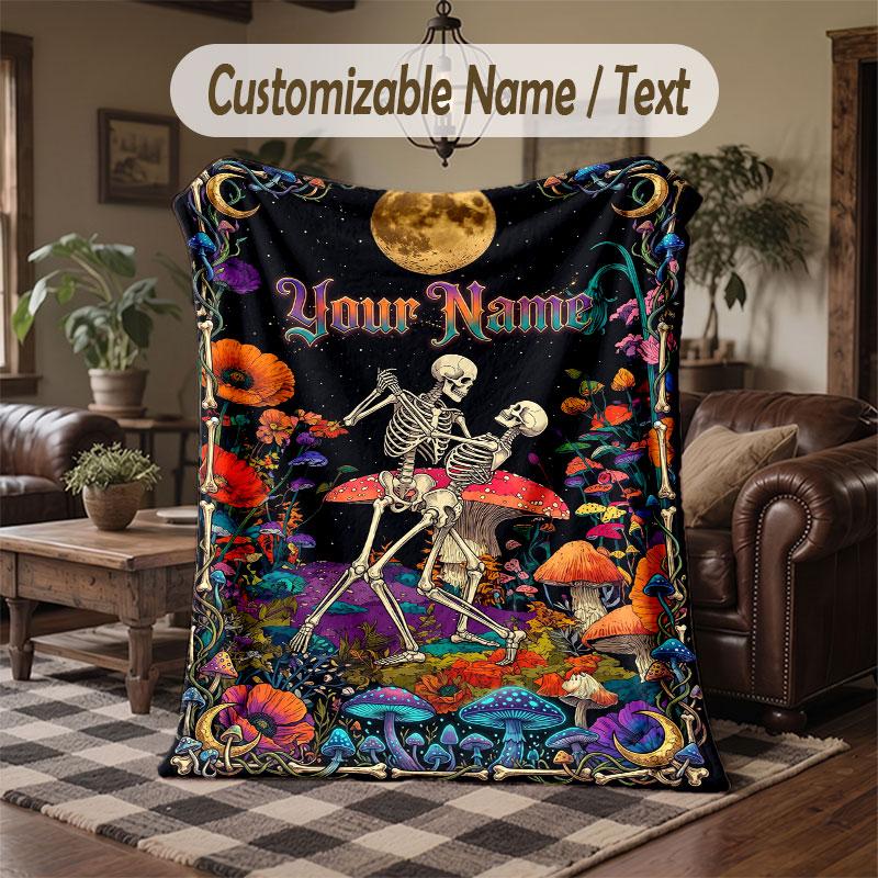 Weltraum Kosmisches Thema Decke Benutzerdefinierter Name Text Personalisierte Decke Weich Gemütlich Decke für Zuhause Sofa Bett