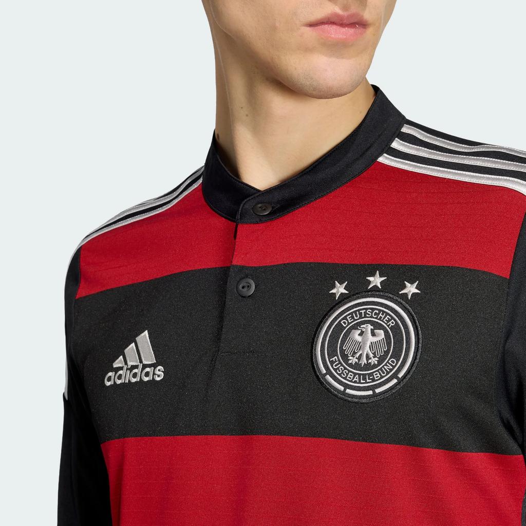 Adidas Climacool Germany National Team 2014 Away Slim Fit Striped Short Sleeve Football Shirt Men tops JZ6959