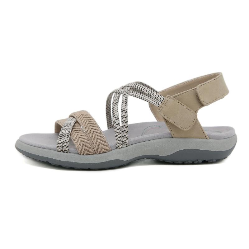 Fashion New 2025 Sports Sandals Rubber Velcro Large Size Women's Shoes Casual Comfortable Breathable Simple Summer Middle-Aged People