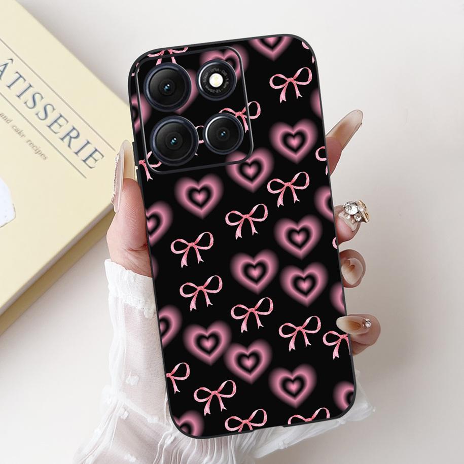 For Motorola Moto G86 Power Case Popular Flower Space Soft Black Silicone TPU Funda For Moto G86 Power 2025 Bumper G86Power Case