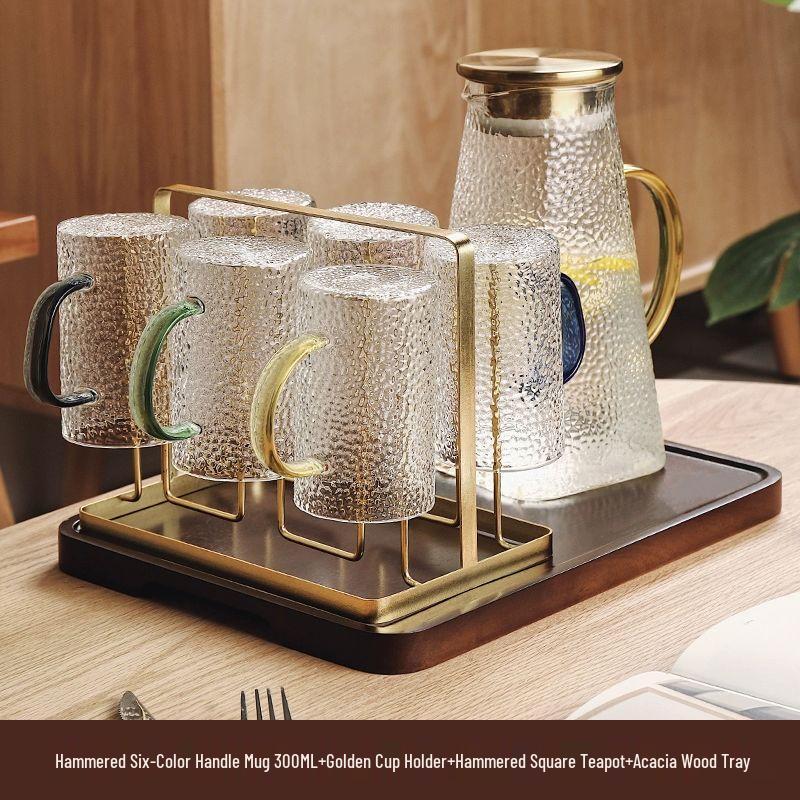 TXRMDX Heat-Resistant Glass Pitcher & Cup Set