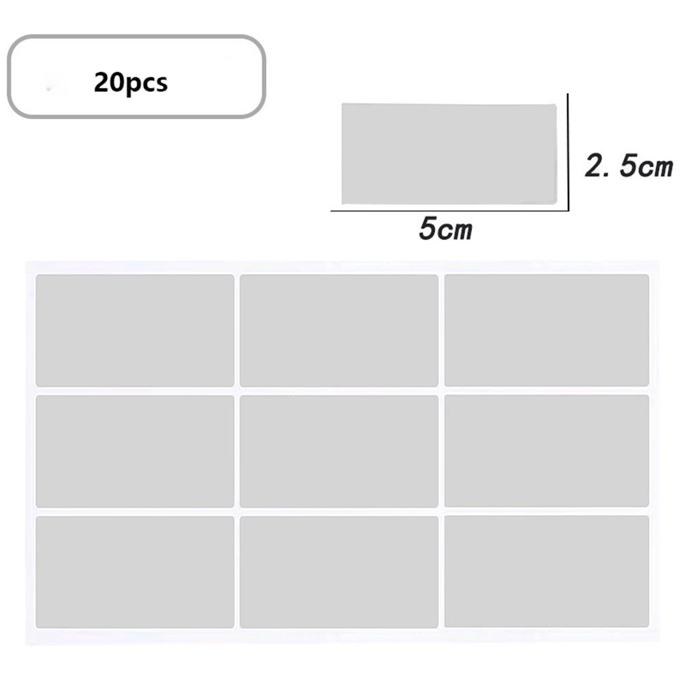 

20sheets Rectangle Golden/Silver Scratch Off Stickers Labels Diy Handmade For Game Scratch Sticker Secret Code Cover Sticker
