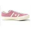 Converse Star And Bars Leather Slip Resistant Durable Lightweight Low Top Skate Shoes Unisex Sneakers Pink 1CL756