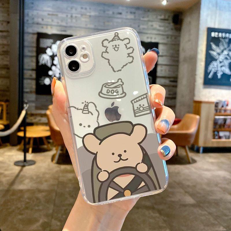 

Мультяшний Зайчик Ведмедик Пара Чохол для Телефону для IPhone 15 Pro MAX Mini Смішна Тварина Прозорий Парний Чохол For iPhone 15Pro