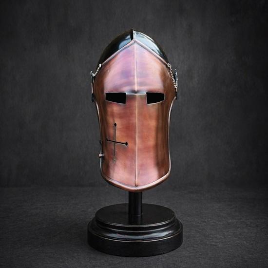 Barbuta Helmet Medieval Knight Armor 18g Mild Steel Cosplay Halloween Costume Visored Warrior Helmet Gift