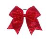 Children's Shiny Sequin Bow Hair Tie with Swallowtail Ribbon