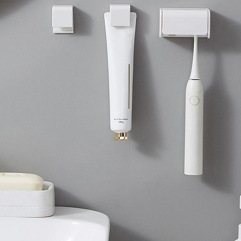 Wall Mounted Toothbrush Holder Facial Cleanser Stand Toothpaste Storage Rack