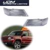 For Jeep Patriot 2007-2017 Smoked / Clear Lens Front Bumper Turn Signal Light Cover Shells No Bulb/Socket 68004180AC 68004181AC