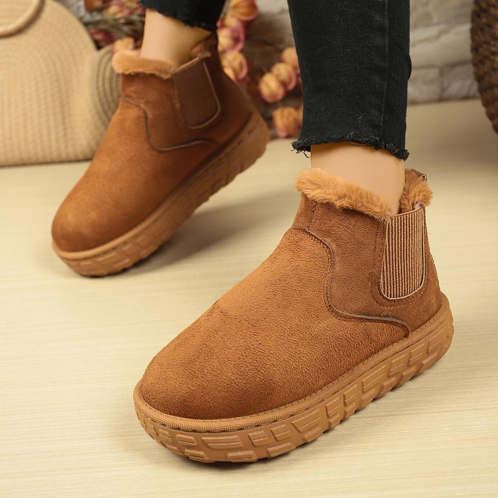 Fashion 2025 Winter Women Snow Boots Plush Warm Non Slip Waterproof Ladies Flats Sneakers Casual Slip on Female Ankle Boots Botas Mujer