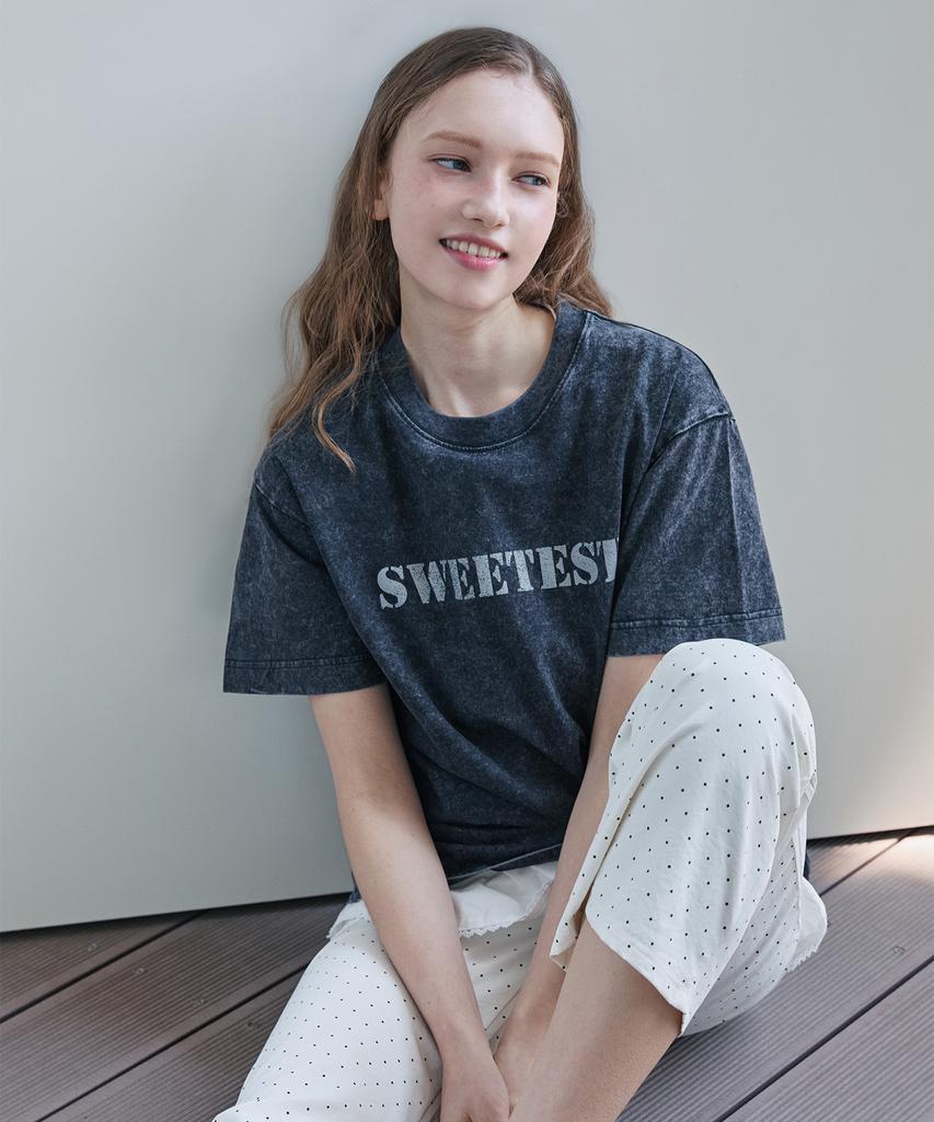 SWEET SOUP Pigment Loose Fit T-Shirt_Dk/Grey(Wb5Stf2)