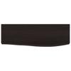 Wall Shelf Dark Brown 60 X 20 X 4 Cm Solid Oak Treated