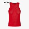 MO&Co. Linen Cotton Knit Racerback Tank Top