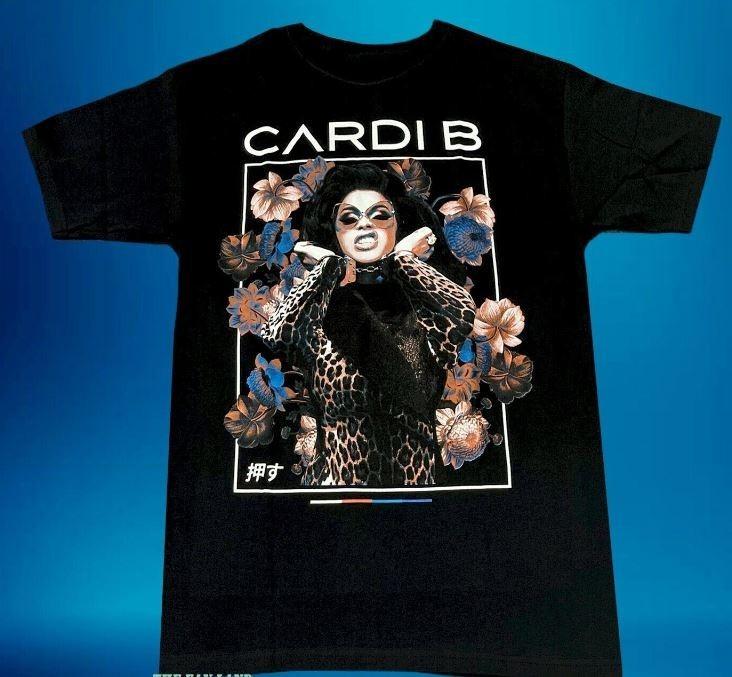 New Cardi B Kanji Mens Classic Vintage Concert Black All Size Unisex T-Shirt XXL