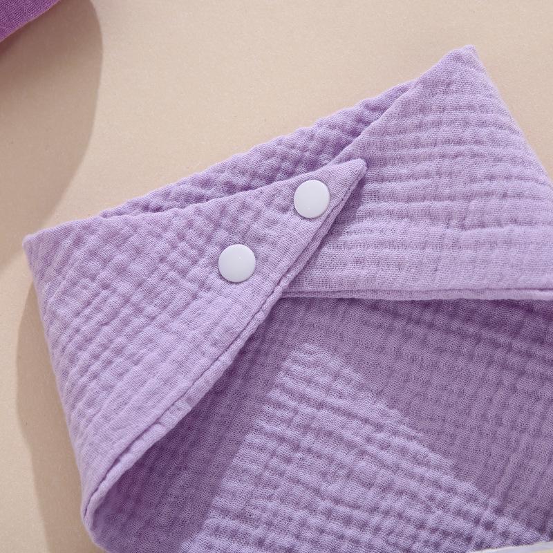 Baby Bandana Bibs Solid Color Cotton Muslin for Feeding Breathable Bibs Soft Cotton Spit Up Burp Cloths for Newborns Infants