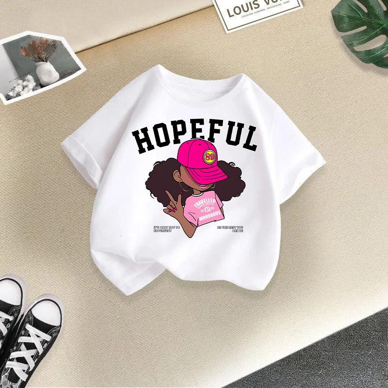 

Подростковая одежда для девочек Милая графическая футболка с коротким рукавом для девочек Мягкая летняя одежда для малышей Одежда для девочек Размеры 4-14 лет Топы для девочек 100