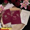 Elegant Wedding Banquet Invitation | Simple High-End Design | Single Piece with Free Shipping