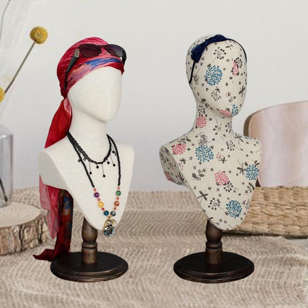 Display Model Head Mannequin Hat Stand Adjustable Height for Jewelry