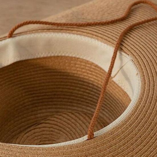 Adult Cowboy Hat for Men Women Western Party Straw Cowgirl Hat Classic Roll Up Fedora Hat with Buckle Belt